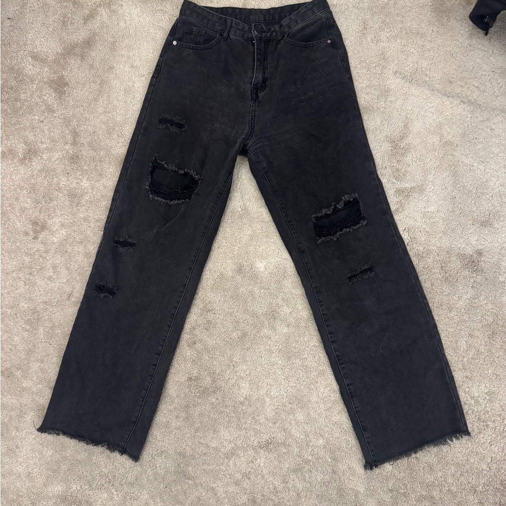 Stylish Black Distressed Women's Jeans